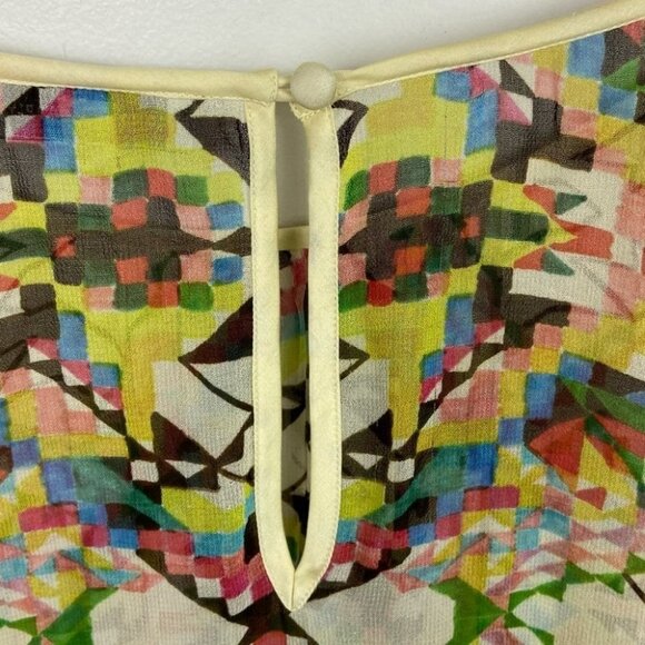 Anthropologie Bohemian Print Blouse Poncho Size XS Conditions Apply Top Hippie - Picture 6 of 10